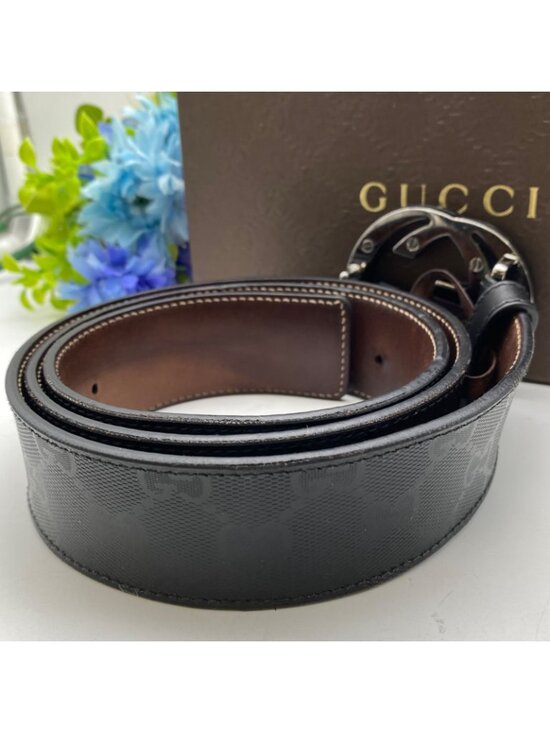 Gucci Leather Belt GG Marmont Supreme Black main image 12
